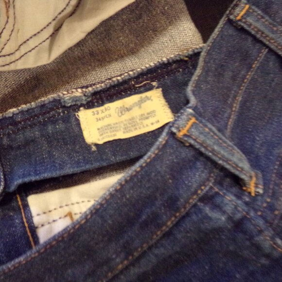 Men's Wrangler Denim Jeans 33x30'' Dark Wash - Picture 7 of 13